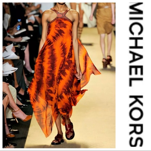 💕SALE💕 NWT Michael Kors Runway Silk Dress - Picture 3 of 6